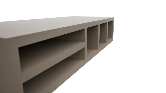 Fabuwood Oyster WO306 Wall Organizer Rack, Detail View