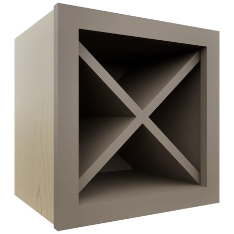 Fabuwood Oyster WR15X15 Wall Wine Rack, Front View