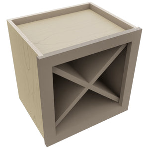 Fabuwood Oyster WR15X15 Wall Wine Rack, Top View