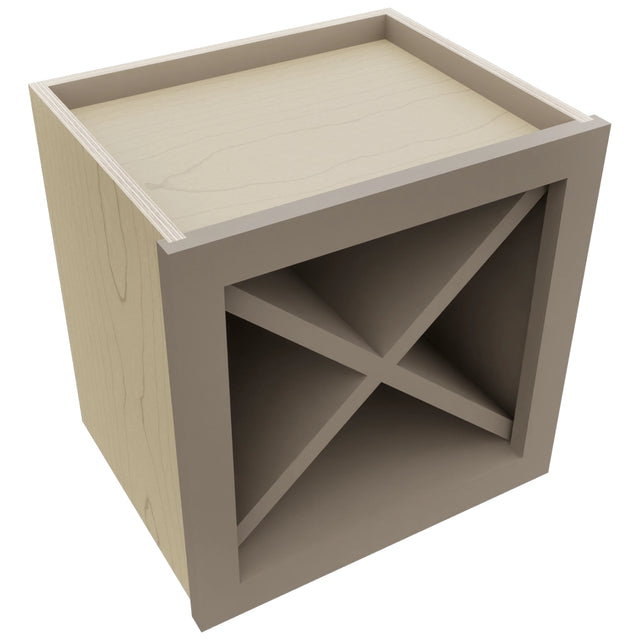 Fabuwood Oyster WR15X15 Wall Wine Rack, Top View