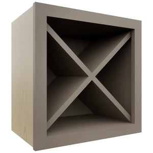 Fabuwood Oyster WR18X18 Wall Wine Rack, Front View