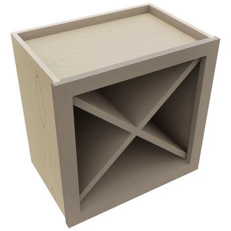 Fabuwood Oyster WR18X18 Wall Wine Rack, Top View