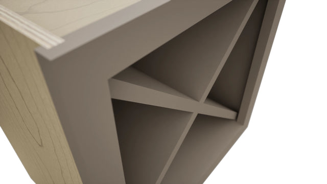 Fabuwood Oyster WR18X18 Wall Wine Rack, Detail View