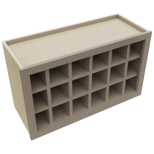 Fabuwood Oyster WR3018 Wall Wine Rack, Top View