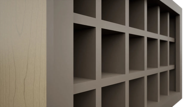 Fabuwood Oyster WR3018 Wall Wine Rack, Detail View