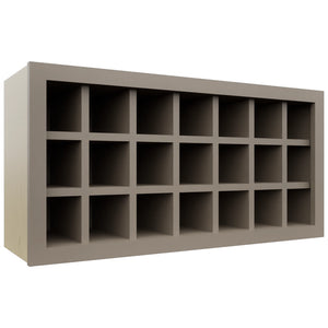 Fabuwood Oyster WR3618 Wall Wine Rack, Front View