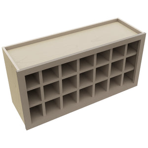 Fabuwood Oyster WR3618 Wall Wine Rack, Top View
