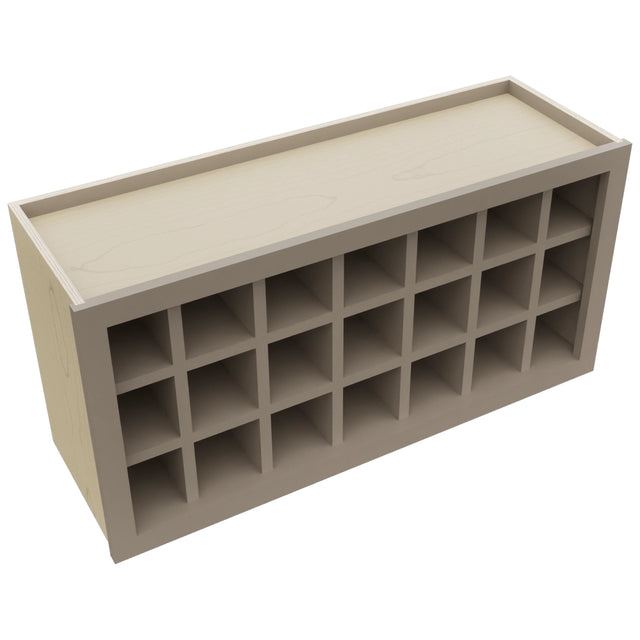 Fabuwood Oyster WR3618 Wall Wine Rack, Top View