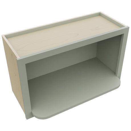 MW3018 ( Wall | Microwave Shelf Cabinet - 3"W X 18"H X 12"D ) | Pistachio Green
