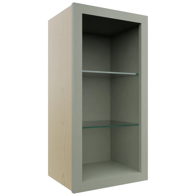 Fabuwood Pistachio Green NDW1530 Wall Standard No Door Cabinet, Front View