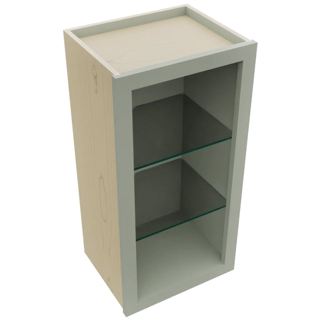 Fabuwood Pistachio Green NDW1530 Wall Standard No Door Cabinet, Top View