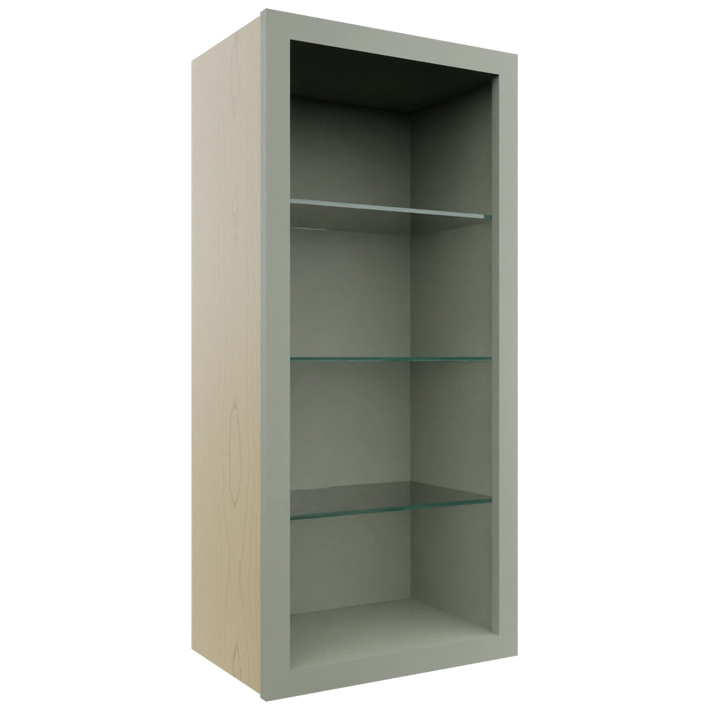 Fabuwood Pistachio Green NDW1839 Wall Standard No Door Cabinet, Front View