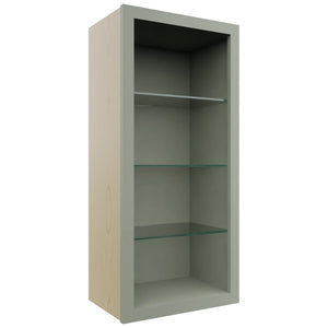 Fabuwood Pistachio Green NDW1839 Wall Standard No Door Cabinet, Front View
