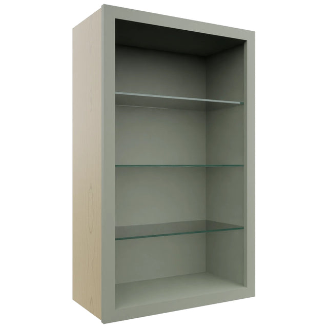 Fabuwood Pistachio Green NDW2439 Wall Standard No Door Cabinet, Front View