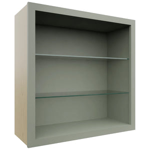 Fabuwood Pistachio Green NDW3030 Wall Standard No Door Cabinet, Front View