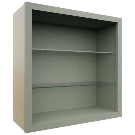 Fabuwood Pistachio Green NDW3030 Wall Standard No Door Cabinet, Front View