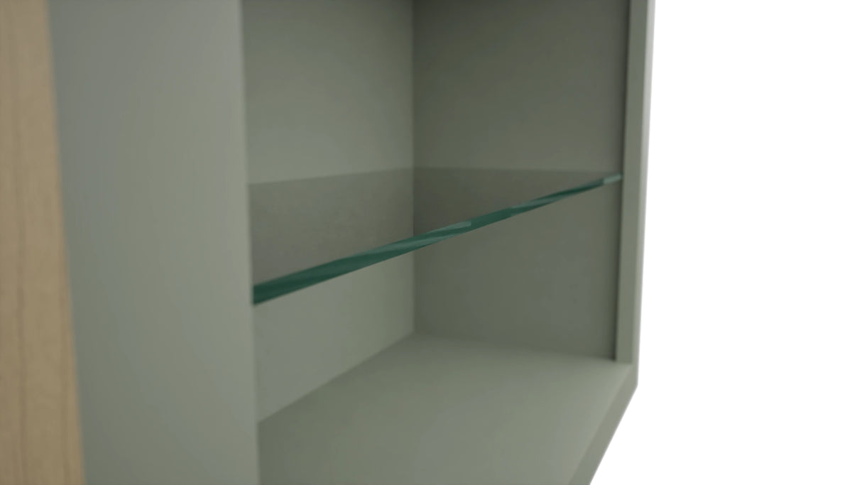 Fabuwood Pistachio Green NDW3030 Wall Standard No Door Cabinet, Detail View