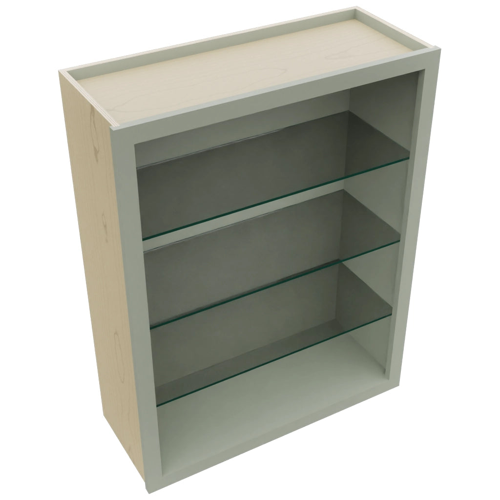 Fabuwood Pistachio Green NDW3039 Wall Standard No Door Cabinet, Top View