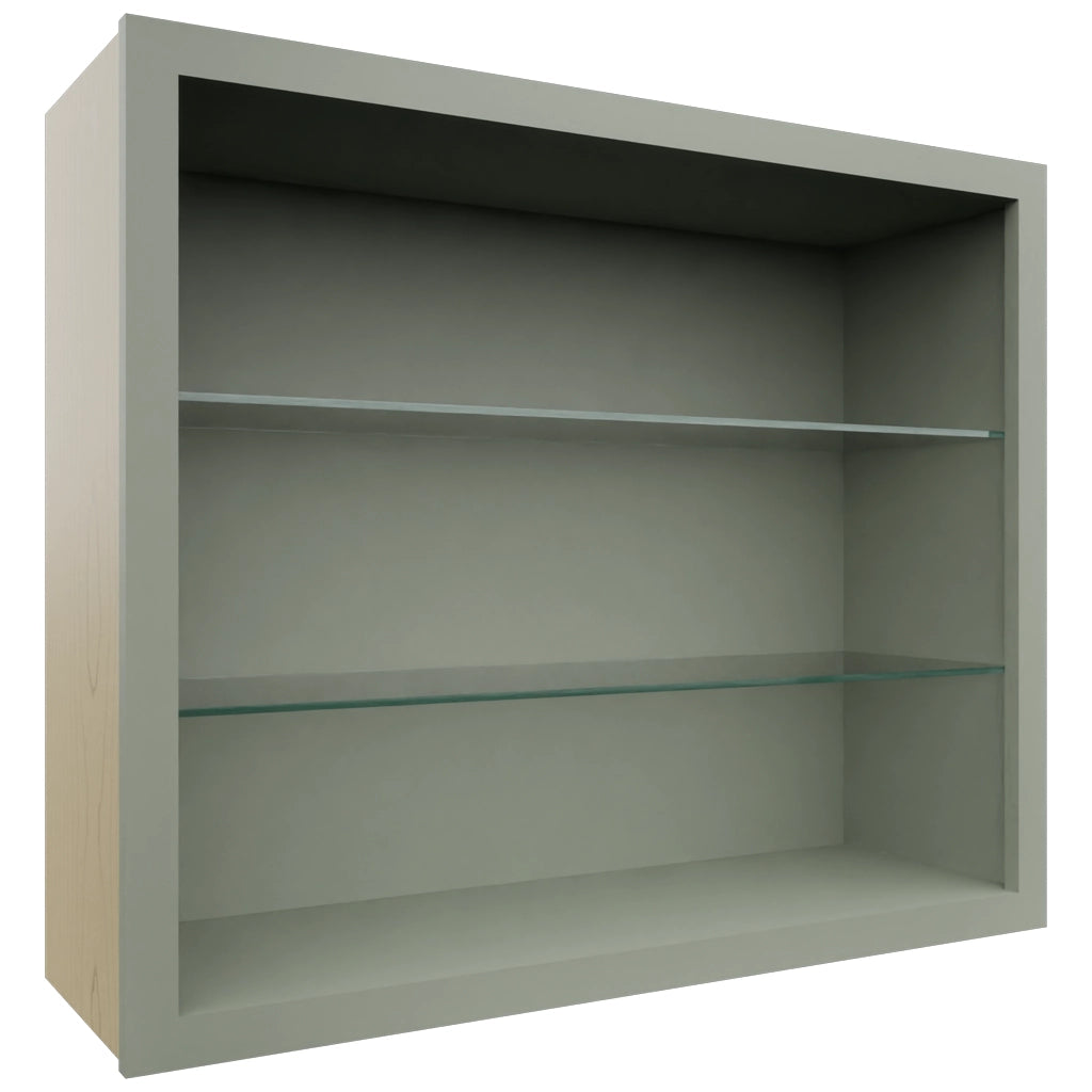 Fabuwood Pistachio Green NDW3630 Wall Standard No Door Cabinet, Front View