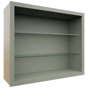 Fabuwood Pistachio Green NDW3630 Wall Standard No Door Cabinet, Front View