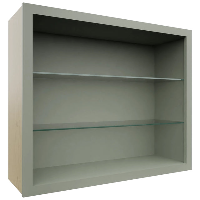 Fabuwood Pistachio Green NDW3630 Wall Standard No Door Cabinet, Front View