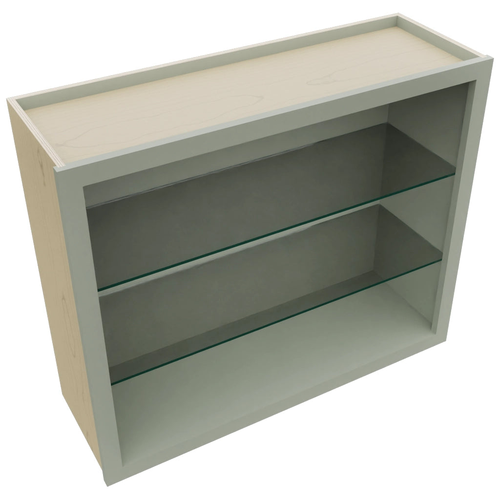 Fabuwood Pistachio Green NDW3630 Wall Standard No Door Cabinet, Top View