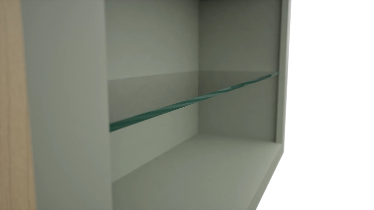 Fabuwood Pistachio Green NDW3630 Wall Standard No Door Cabinet, Detail View