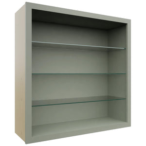 Fabuwood Pistachio Green NDW3636 Wall Standard No Door Cabinet, Front View