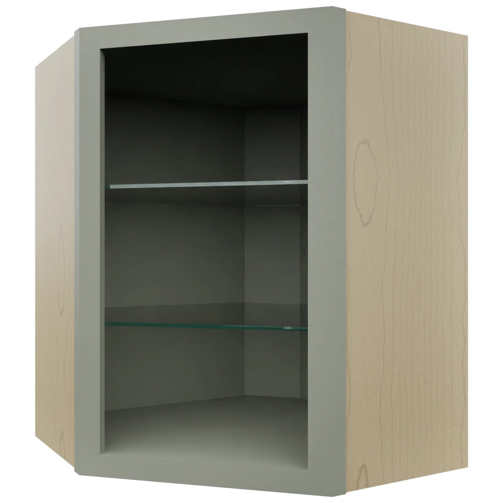 Fabuwood Pistachio Green NDWDC2430 Wall Corner Diagonal No Door Cabinet, Front View
