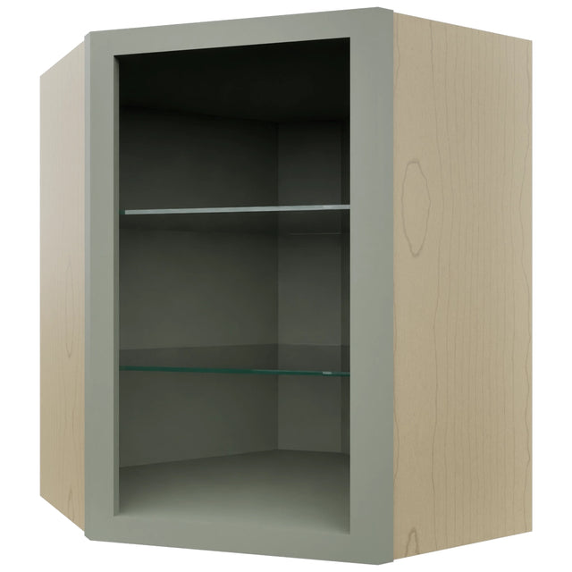 Fabuwood Pistachio Green NDWDC2430 Wall Corner Diagonal No Door Cabinet, Front View