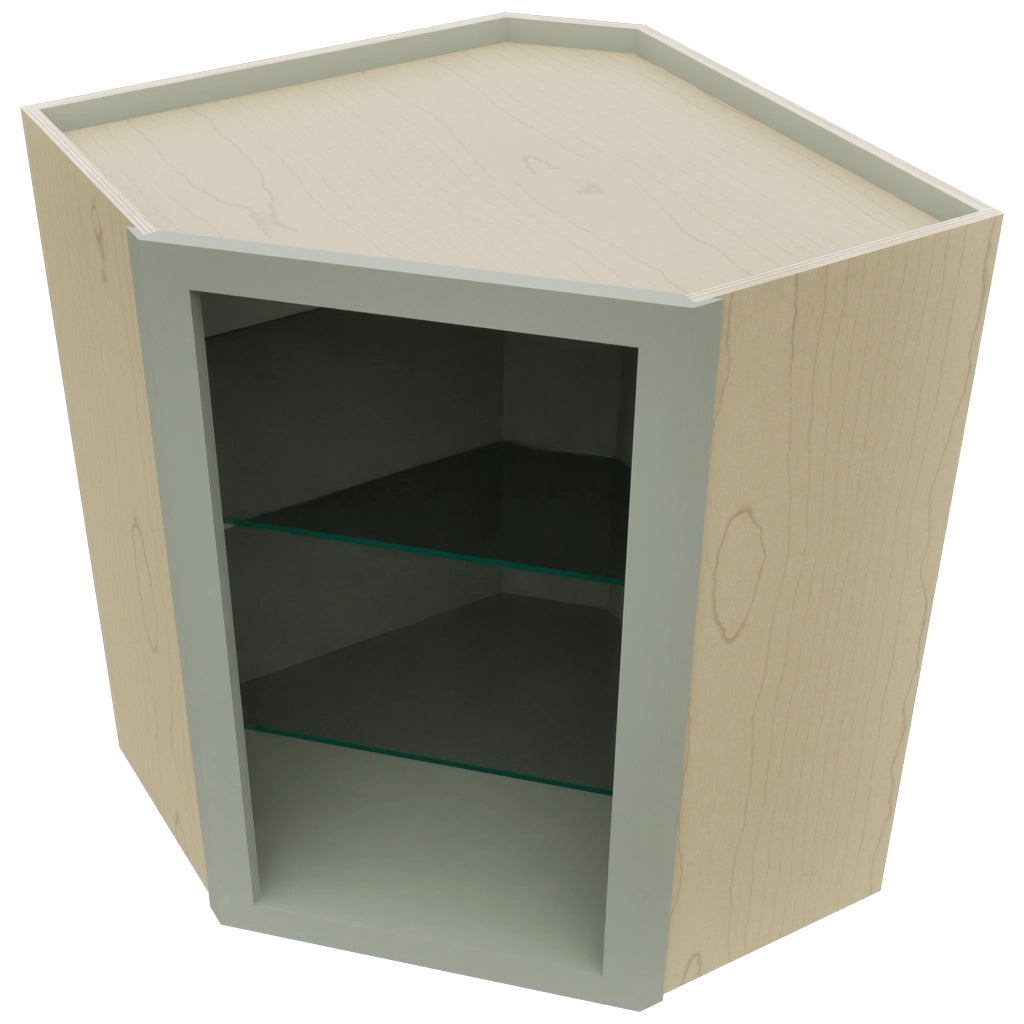 Fabuwood Pistachio Green NDWDC2430 Wall Corner Diagonal No Door Cabinet, Top View