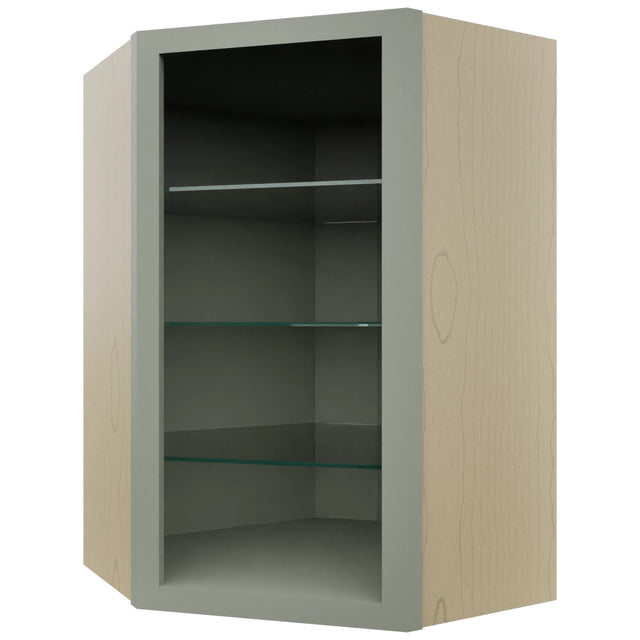 Fabuwood Pistachio Green NDWDC2436 Wall Corner Diagonal No Door Cabinet, Front View