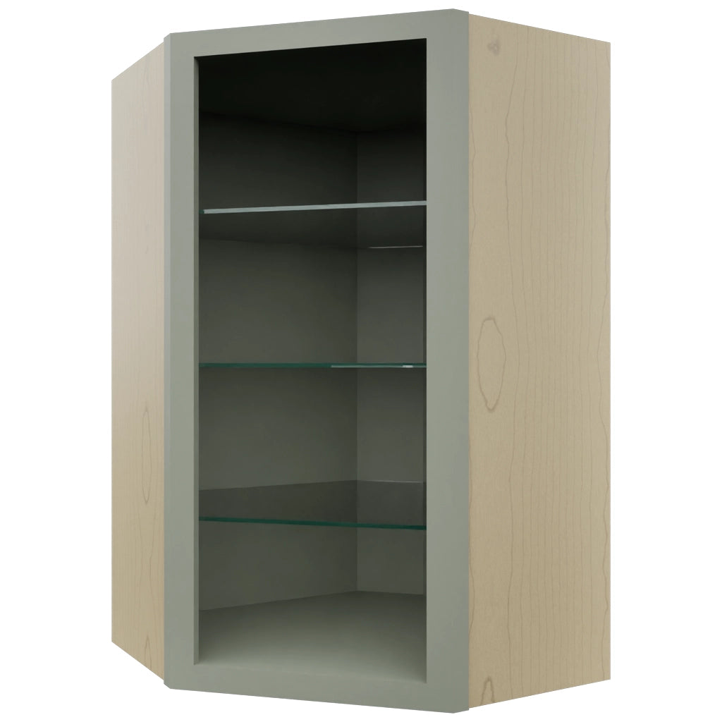 Fabuwood Pistachio Green NDWDC2439 Wall Corner Diagonal No Door Cabinet, Front View