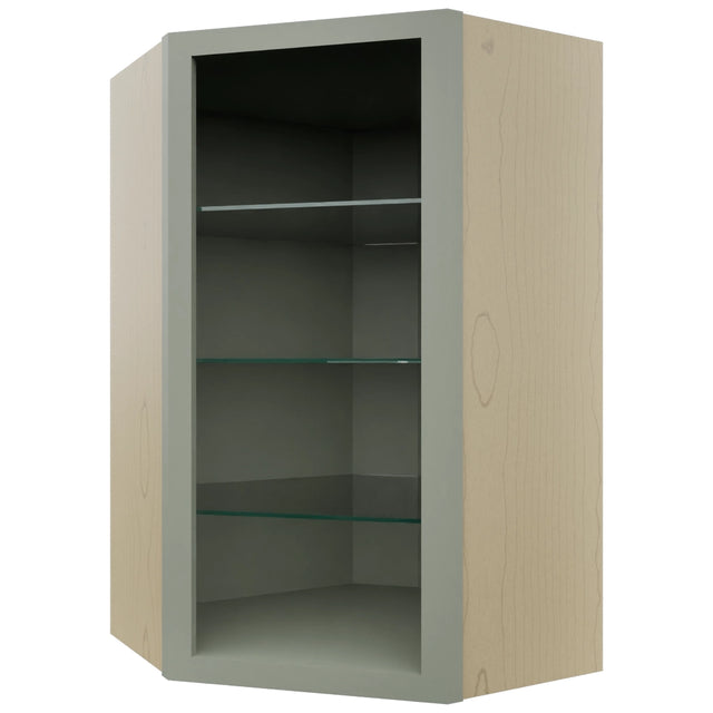 Fabuwood Pistachio Green NDWDC2439 Wall Corner Diagonal No Door Cabinet, Front View