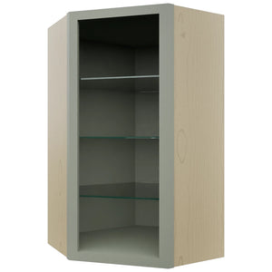 Fabuwood Pistachio Green NDWDC2442 Wall Corner Diagonal No Door Cabinet, Front View