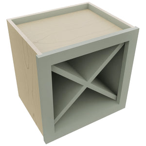 Fabuwood Pistachio Green WR15X15 Wall Wine Rack, Top View