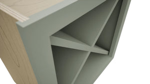 Fabuwood Pistachio Green WR18X18 Wall Wine Rack, Detail View
