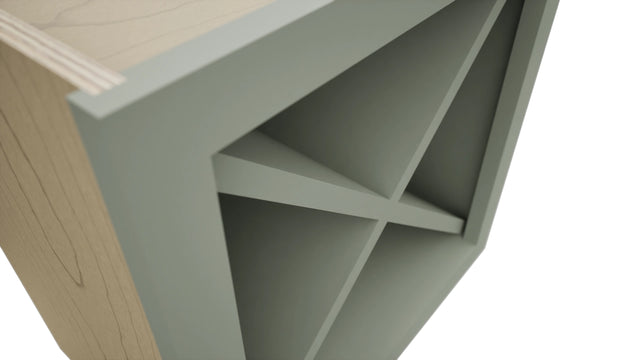 Fabuwood Pistachio Green WR18X18 Wall Wine Rack, Detail View