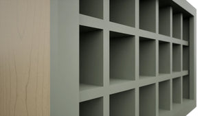 Fabuwood Pistachio Green WR3018 Wall Wine Rack, Detail View