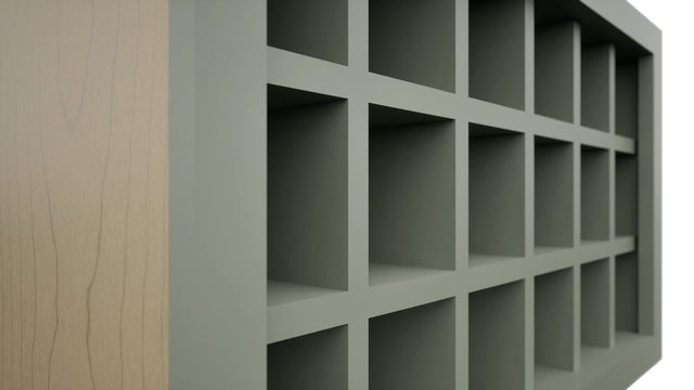 Fabuwood Pistachio Green WR3018 Wall Wine Rack, Detail View