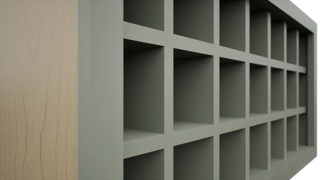 Fabuwood Pistachio Green WR3618 Wall Wine Rack, Detail View