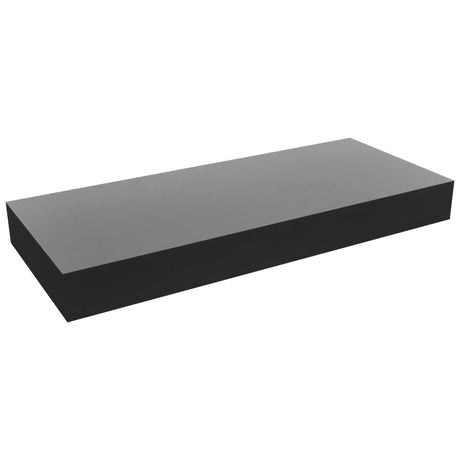 Fabuwood Pitch Black FLS24 Wall Floating Shelf, Front View