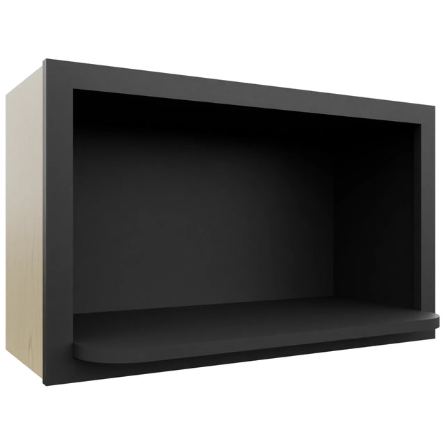 MW3018 ( Wall | Microwave Shelf Cabinet - 3"W X 18"H X 12"D ) | Pitch Black