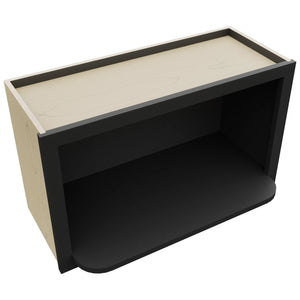 MW3018 ( Wall | Microwave Shelf Cabinet - 3"W X 18"H X 12"D ) | Pitch Black