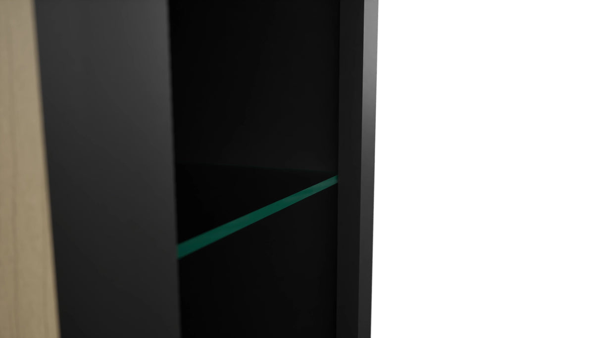 Fabuwood Pitch Black NDW1236 Wall Standard No Door Cabinet, Detail View