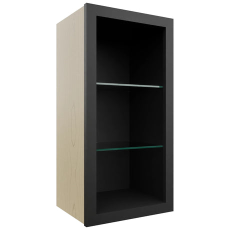 Fabuwood Pitch Black NDW1530 Wall Standard No Door Cabinet, Front View
