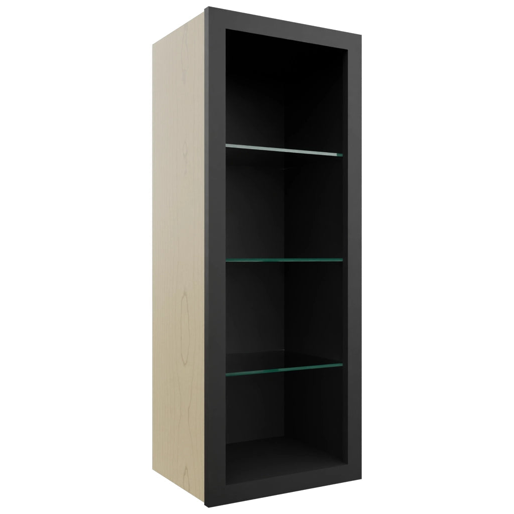 Fabuwood Pitch Black NDW1539 Wall Standard No Door Cabinet, Front View