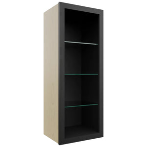 Fabuwood Pitch Black NDW1539 Wall Standard No Door Cabinet, Front View
