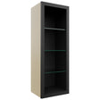 Fabuwood Pitch Black NDW1542 Wall Standard No Door Cabinet, Front View