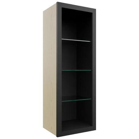 Fabuwood Pitch Black NDW1542 Wall Standard No Door Cabinet, Front View